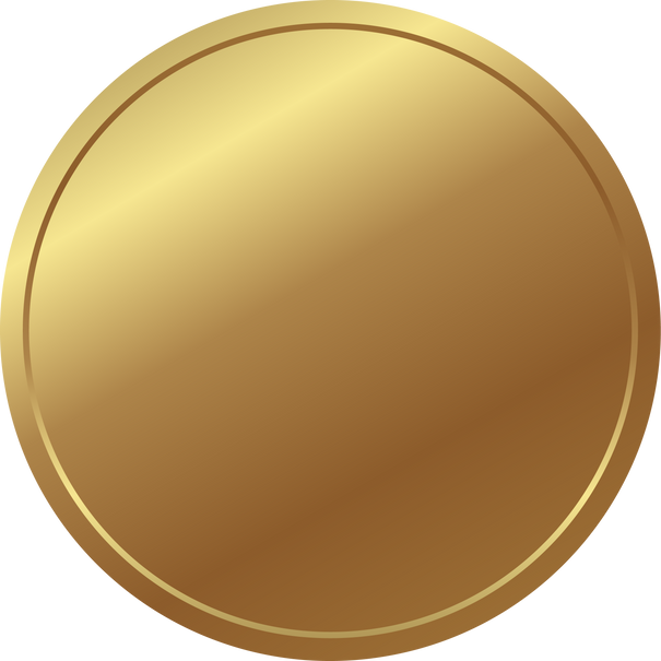 Realistic Golden Circle Label Sticker